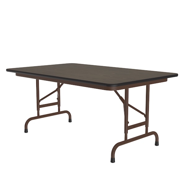 CFA Adjustable HPL Folding Tables 30x48 Walnut